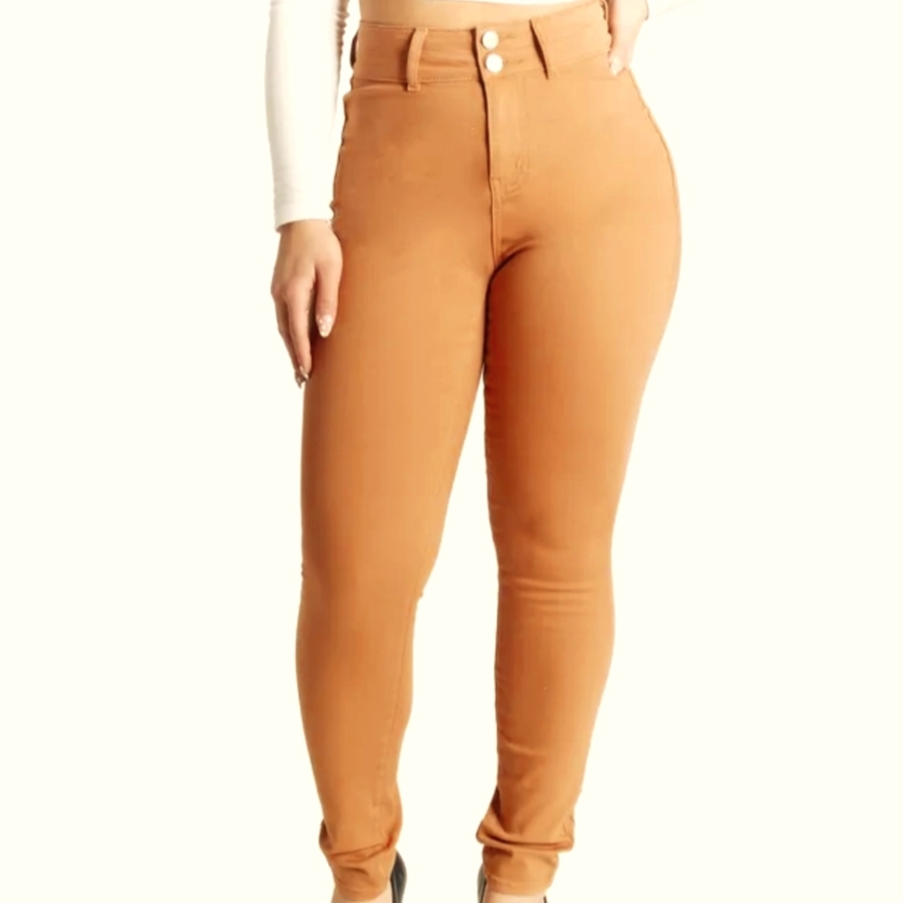 Dollhouse High Rise Curvy Skinny Jean Russett Color